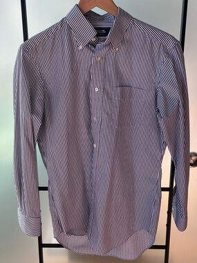 Kamakura shirt royal oxford navy blue stripe